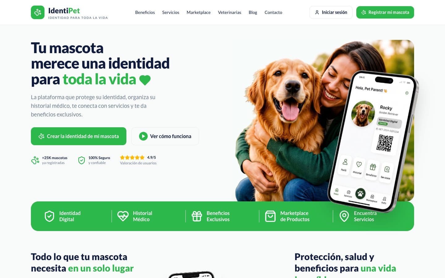 Sitio web de Identipet