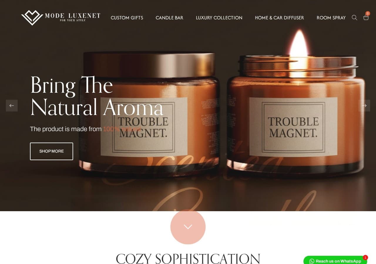 Sitio web de Mode Luxenet