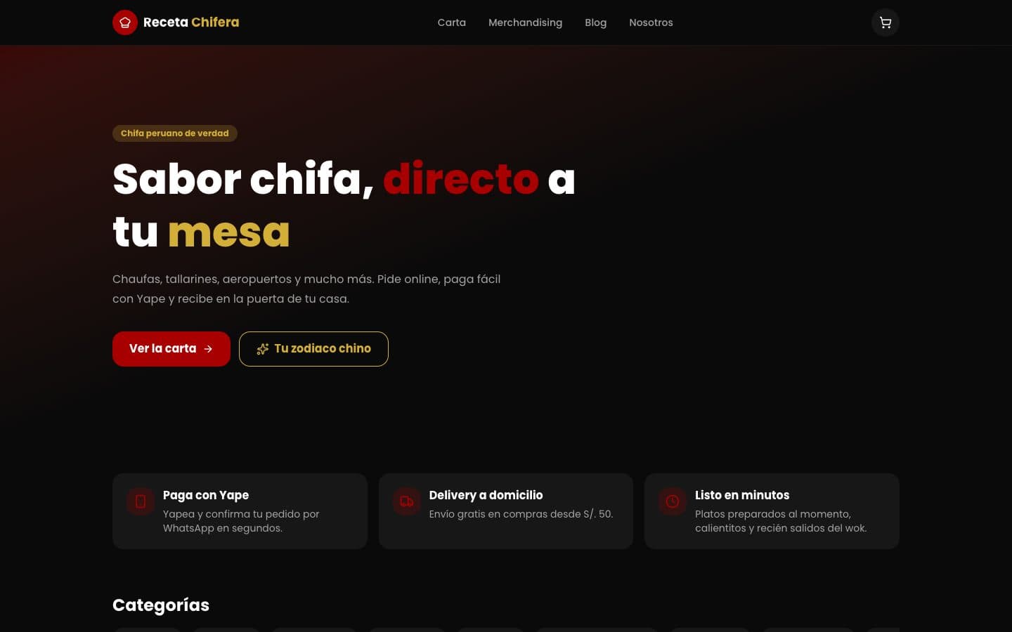 Sitio web de Receta Chifera