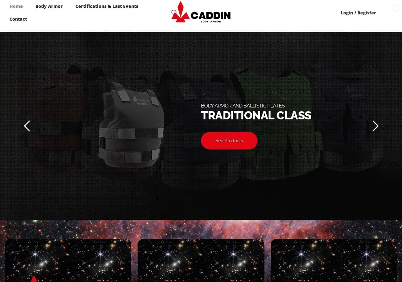 Sitio web de CADDIN Body Armor