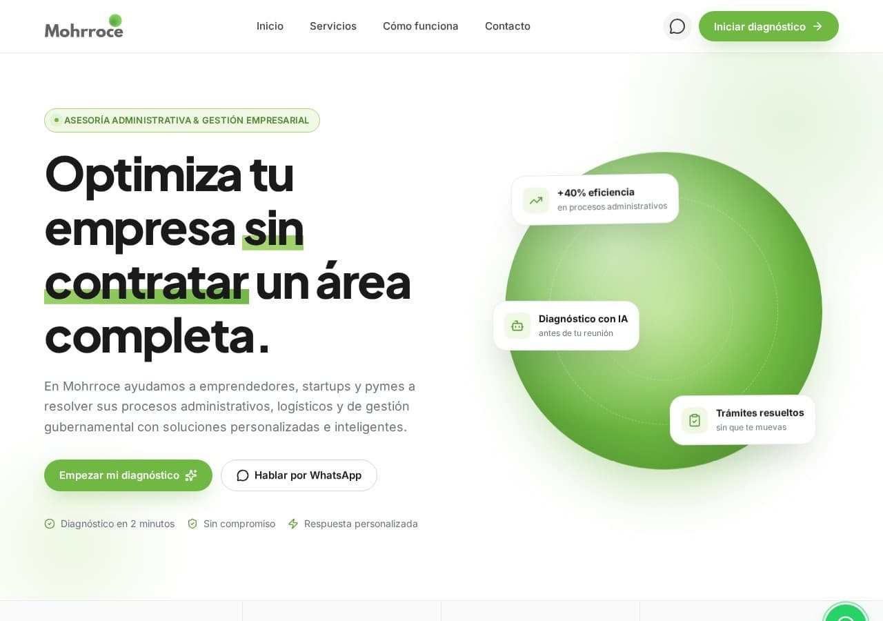 Sitio web de Mohrroce
