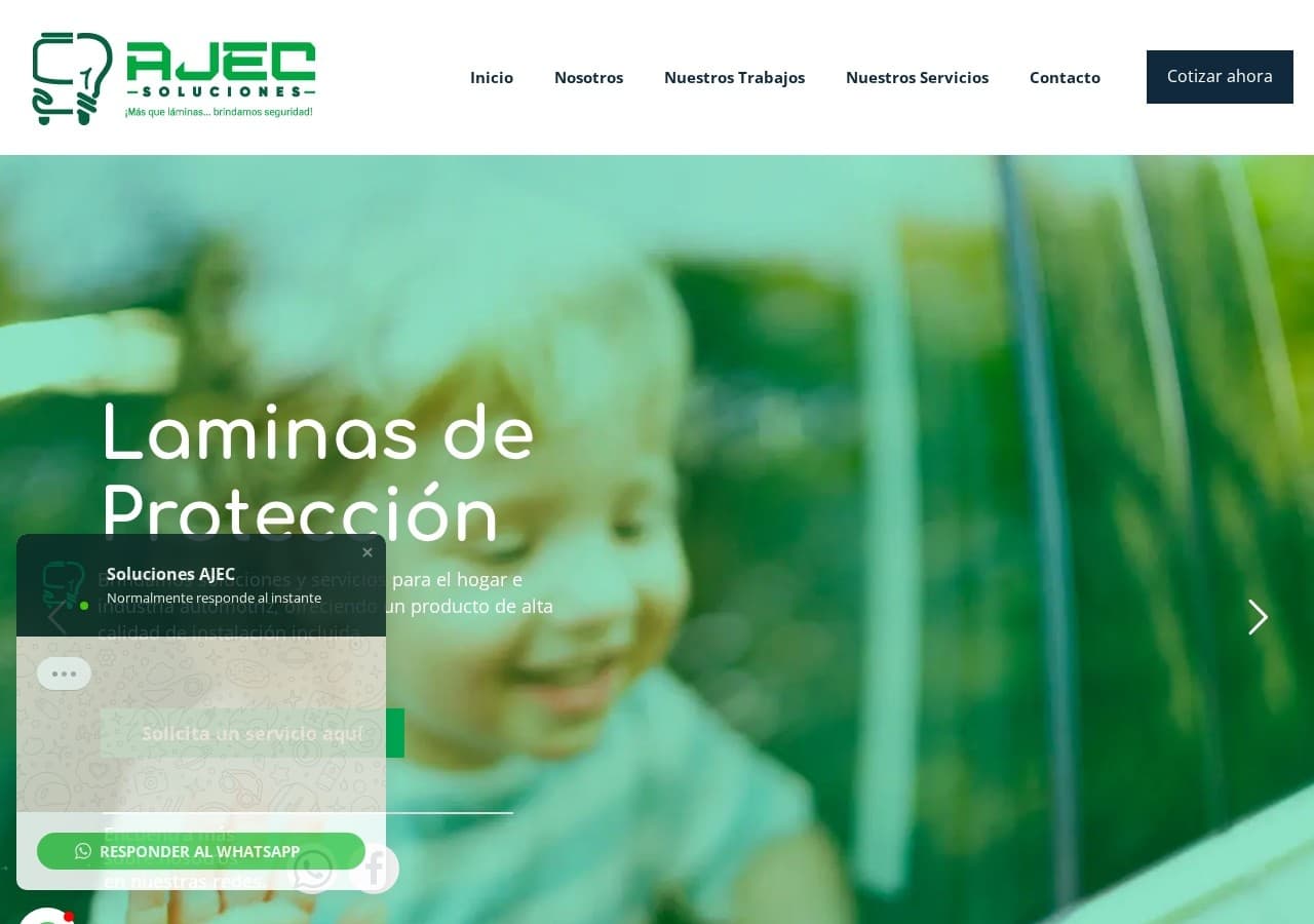 Sitio web de Soluciones AJEC